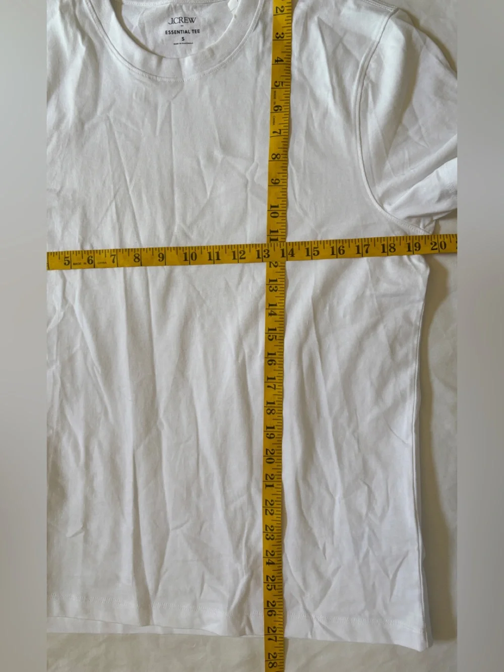 J.Crew Essential Tee White 100% Cotton Short Sleeve T-Shirt Size S